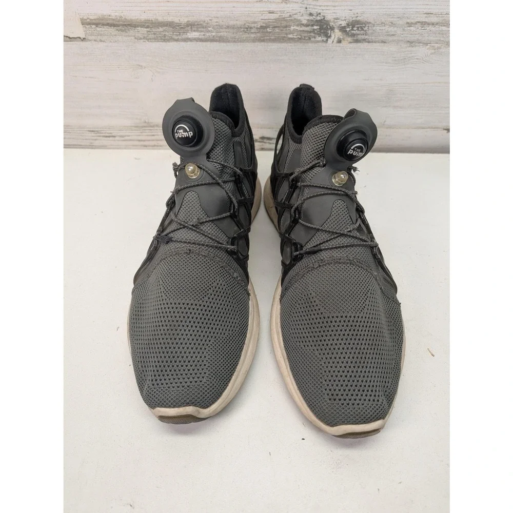 Reebok Pump Plus Tech Mens Running Shoes Gray Black BS8595 Size‎ 10.5